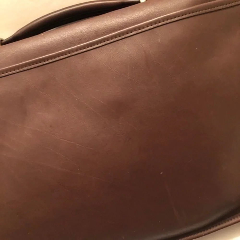 Coach vintage brown leather briefcase laptop bag